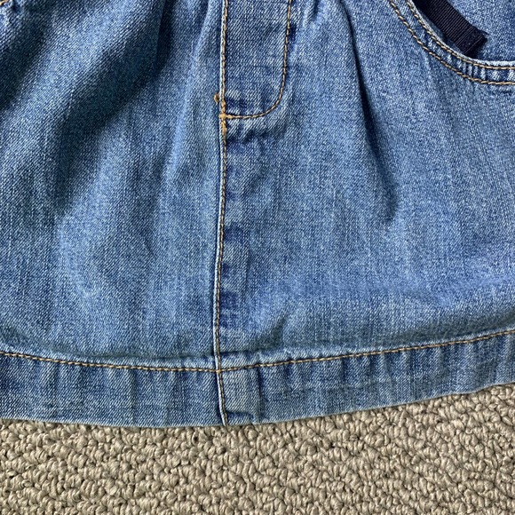 Oshkosh B'gosh Girls Jumper Dress Size 3T Blue Medium‎ Wash Denim Sleeveless - Picture 3 of 8